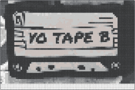 Yo Tape B - cassette,mix 1,tape b,dj,music,edm,classic,retro,black,white