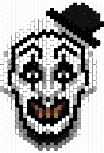 Art the Clown - white,beige,gray,horror,terrifier,black,character,movie,panel,head