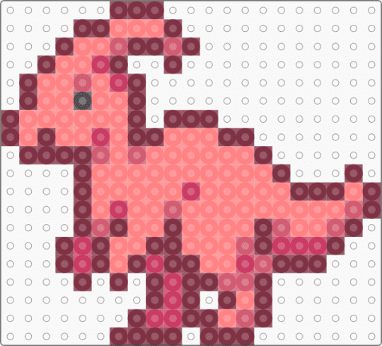 PINK PARASAUR!!!! (Rose Pink Version) - brown,red,rose,pink,cutecore,parasaur,dinosaur,hadrosaur,kawaii,coquette