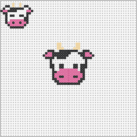 cow - cow,animal,charm,cute,farm,pastoral,quaint,face,friendly,pink