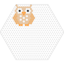 owl - owl,bird,animal,hexagon,beige