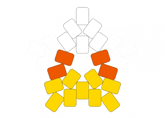 Candy corn - orange, yellow