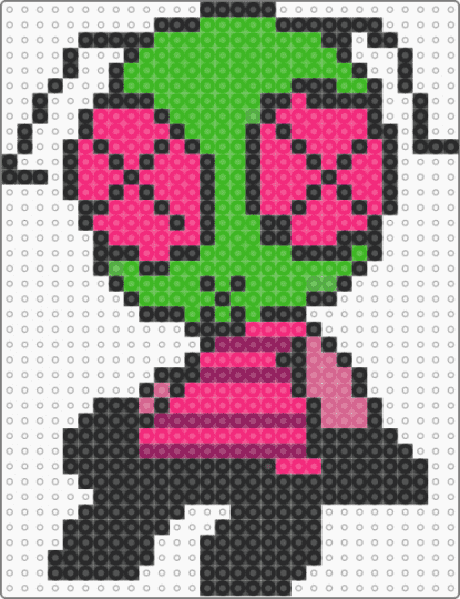 Stupid idiot - green,pink,invader zim,zim