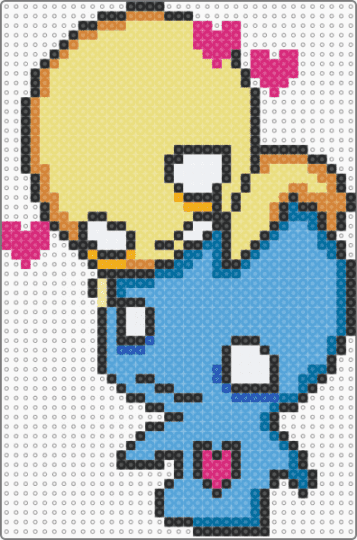Pon and zi - yellow,light blue,pon and zi,pon,zi,emo