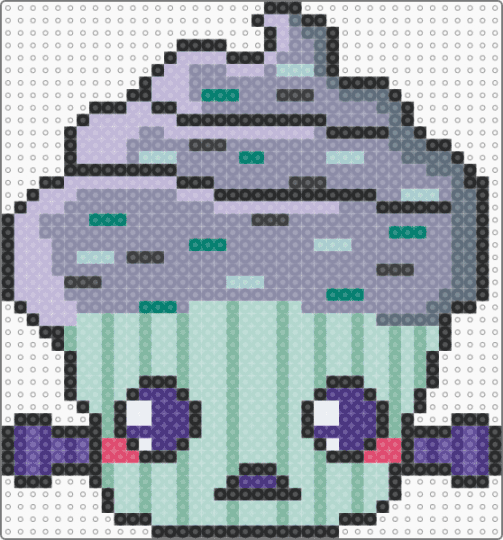 Frankenstein cupcake - gray,light blue,2000s,emo,scene,cupcake