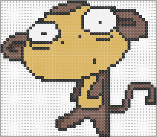 Monkey - orange,old art,scene,emo,2000s