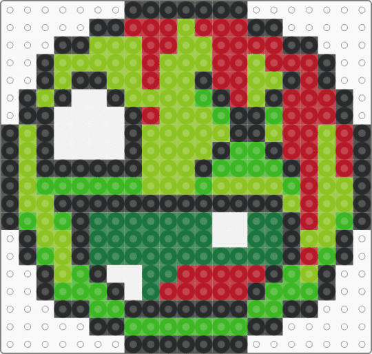 Zombie epic face - red,green