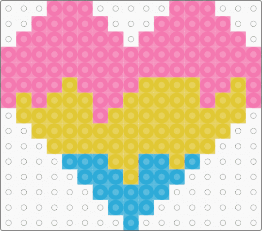 Pansexiual slime heart - pink,yellow