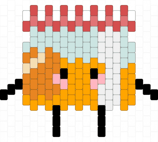 Jammy BFDIE charm - red,orange