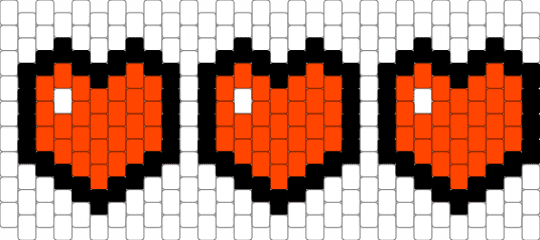 Minecraft Hearts - red,white