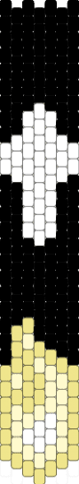 Holy Cross Bead Tie - white,yellow
