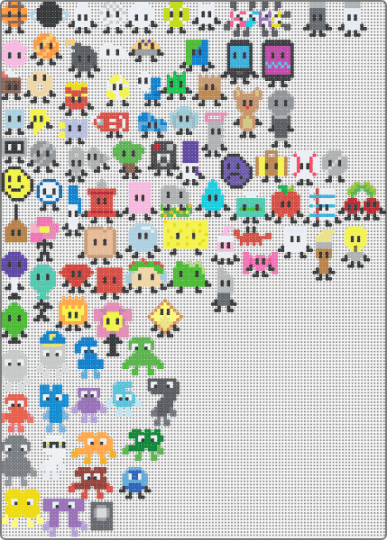 IN PROGRESS bfdi and ii characters - green,pink,gray,colorful