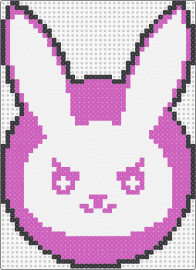 jackie wip - dva,overwatch,bunny,rabbit,sinister,robot,mech,video game,animal,pink,white