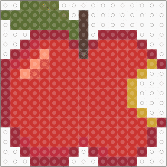 Apple - red,apple,keychain,perler,juminocore
