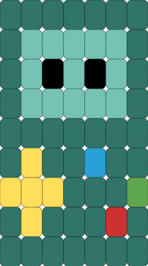small BMO pattern - teal