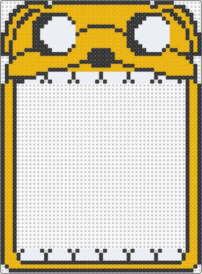 Jake Double Light Switch Frame (2.6mm beads) - white,orange,jake,adventuretime,dog,lightswitch