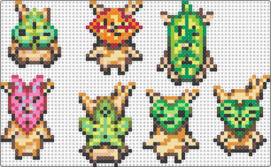 Kolog 2 korok pixel - orange,green,brown,beige