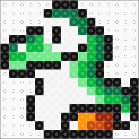Yoshi renacuajo color - green, teal, white
