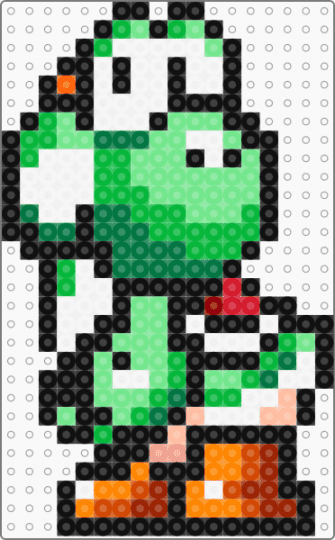 Yoshi Pattern Drawing 47 34= Fuse Bead Patterns - Gallery - Kandi Pad | Kandi Patterns, Fuse ...
