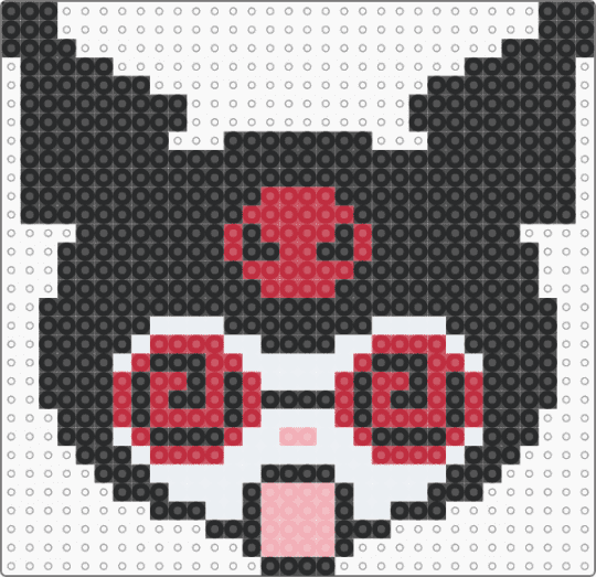 kuromi rezz - kuromi,anime,sanrio,character,rezz,dj,hypnotic,mashup,edm,music,black,red