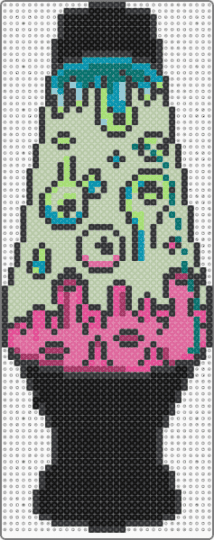 Spooky lamp - black,beige,pink