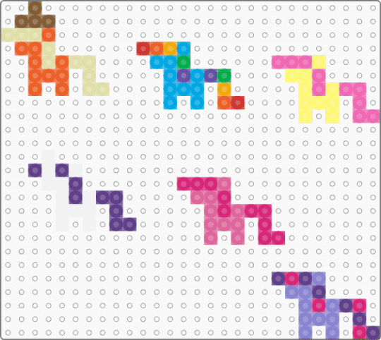 My Little pony - yellow,orange,pink,purple