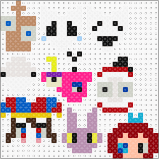 Tadc faces - white,beige,pink,red,colorful,tadc