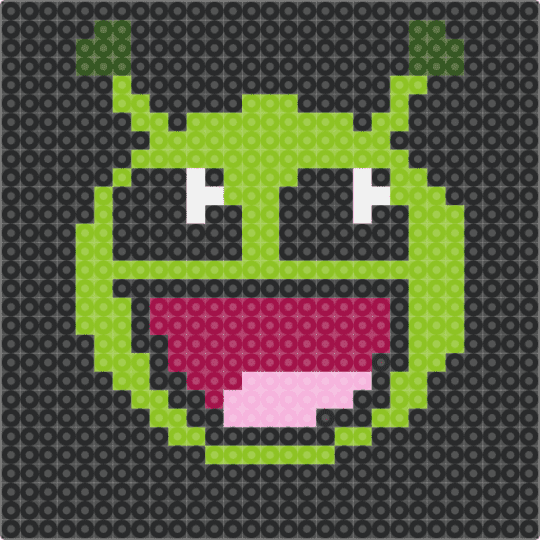 Alien face thing - black,green,pink,meme