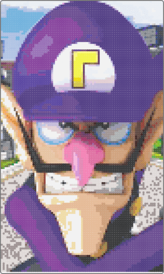 Waluigi - pink,purple,beige,tan,colorful,super mario,nintendo,waluigi