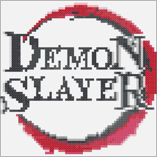 Demon slayers logo :3 - white,red,gray