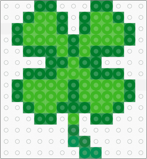 clover for sky/earth rotating cuff (part 4) - green