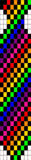 rainbow checkered - black,yellow,green,pink