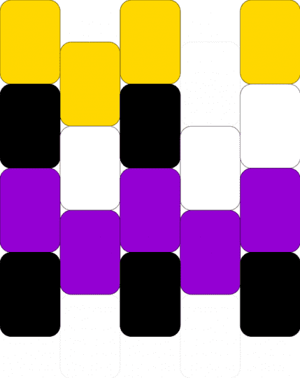 Nonbinary Itty Bitty Kitty - yellow,purple,cat,kitten,charm,itty,bitty,kitty,nonbinary,pride