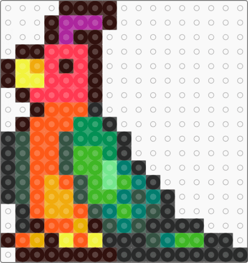 Stardew Valley Parrot - orange,brown,gray,green,stardewvalley,parrot,stardew
