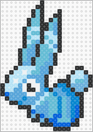 Viva Piñata Bunnycomb Perler - light blue,viva pinata,bunnycomb,rare,cartoon,video game,gaming,microsoft