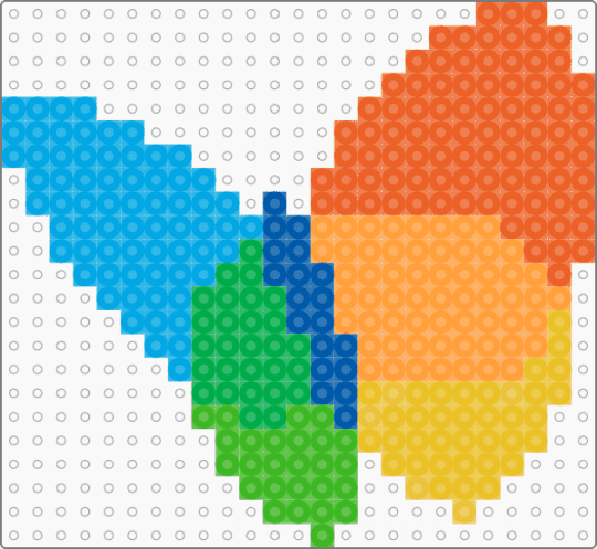 MSN Butterfly Perler - orange,light blue,msn,microsoft,msn butterfly,frutiger aero,internet,aesthetic,internet aesthetic,logo