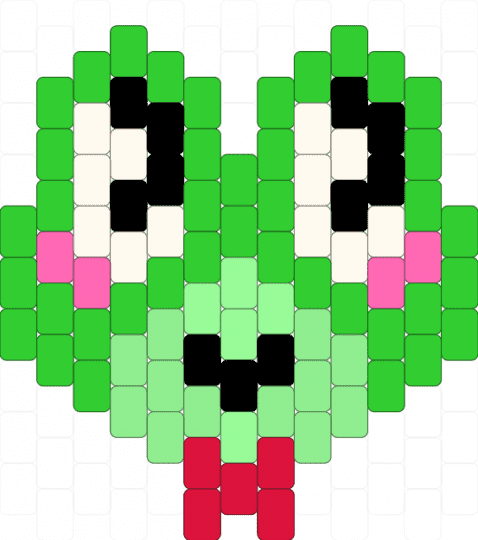 TADC Ribbit Kandi Charm - green,teal,the amazing digital circus,tadc,gooseworx,ribbit,jax,pomni,ragatha,kinger