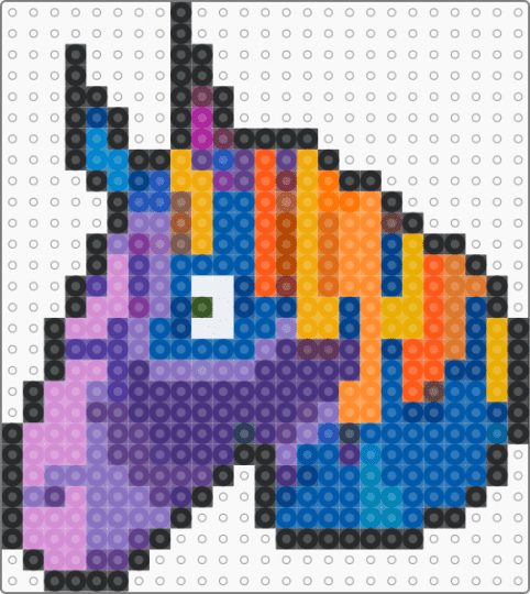 Viva Piñata Horstachio Perler - pink,blue,orange,purple,viva pinata,cartoon,gaming,gamer,rare,microsoft,horstachio