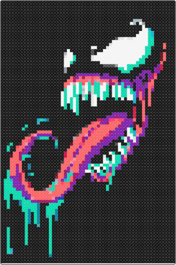 Venom - black,teal,red,purple