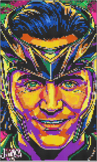 Loki by Juanca - black,pink,yellow,orange,purple,colorful