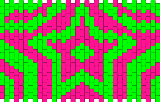 pink and green star panel - green,pink