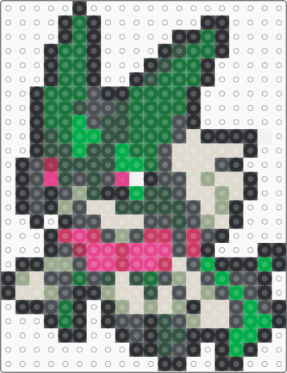 Meowscarata - green,gray,pokemon,meowscarata