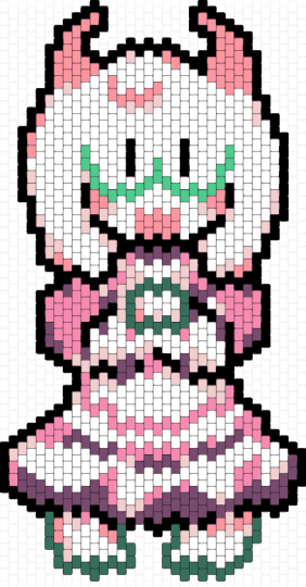 Deltarune Ralsei Princess Charm 2 - beige, character, charm, deltarune, green, pink, ralsei, toby fox, video game, white