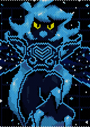 Undertale Yellow - Zenith Martlet - black,light blue,blue,martlet,undertale,undertale yellow,video game,character,cool,panel