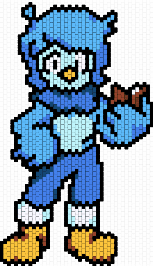 Undertale Yellow - Martlet Charm - blue, character, charm, light blue, martlet, undertale, undertale yellow, video game