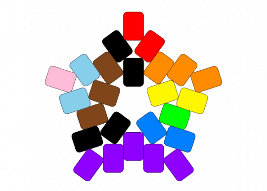 Pride LGBTQ Progress Star - brown, lgbtq, orange, pride, purple, star