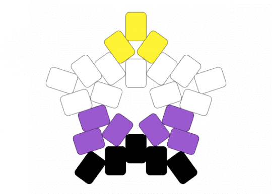Nonbinary Pride LGBTQ Star - lgbtq, nonbinary, pride, purple, star, yellow