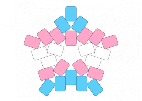 Transgender Star - light blue, pink, star, trans
