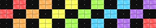 Rainbow Checkered Cuff XD (Clear Version) - black, checker, checkered, colorful, cute, gay, green, orange, pride, purple, rainbow