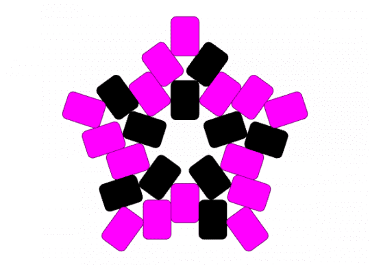 Pink Swirly Star - black, cute, pink, scene, star